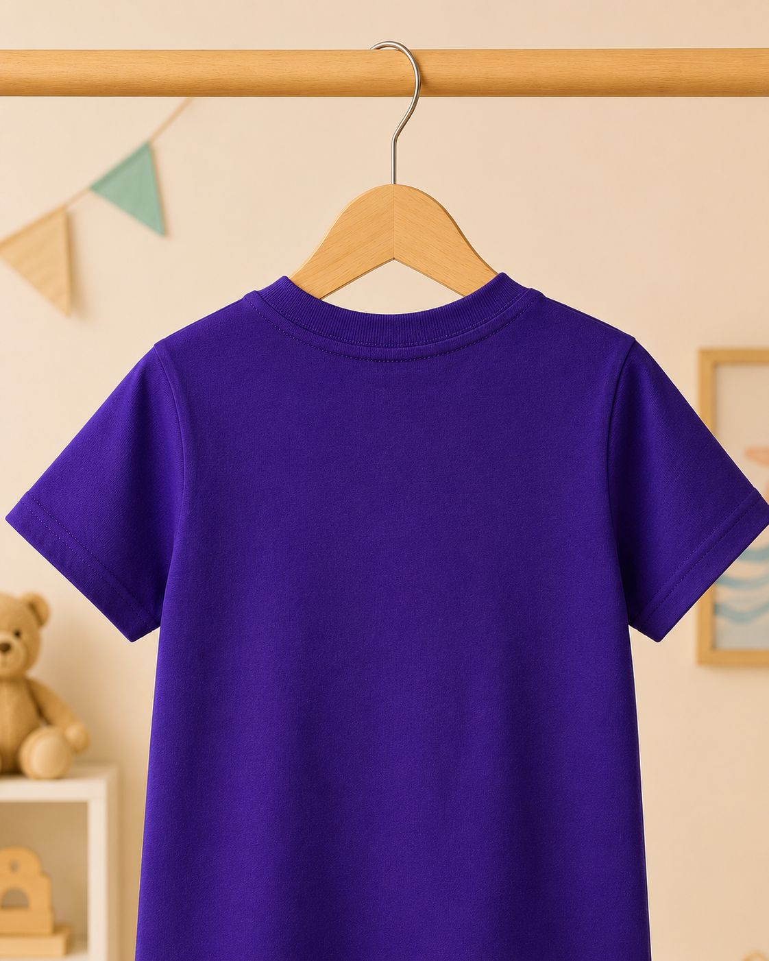 Boys Catch Some Waves graphic t-shirt Purple - back close up