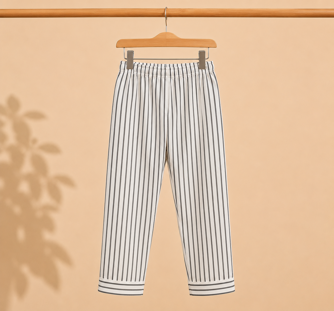 Boys White & Grey Stripe Short Sleeve Shirt